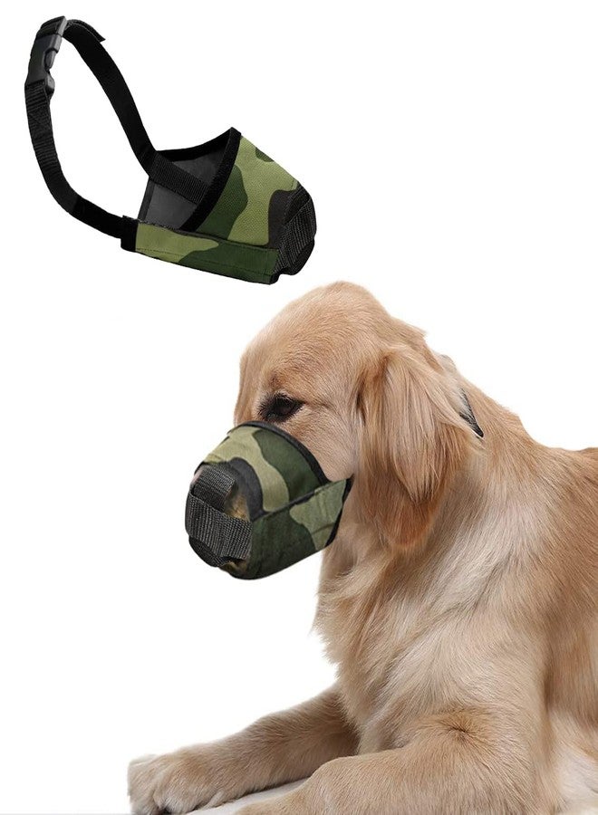 Western Era Camouflage Printed Dog Mouth Muzzle Suffocation Free & Comfortable Padded for All Dogs & Puppies (Army Muzzle, Medium) - Image 1